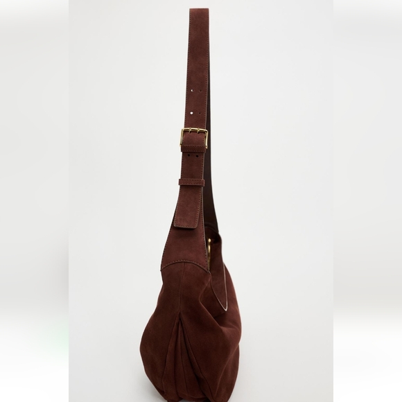 BNWT! Zara suede crossbody bag ( leather/ cow& goat) - Picture 7 of 12